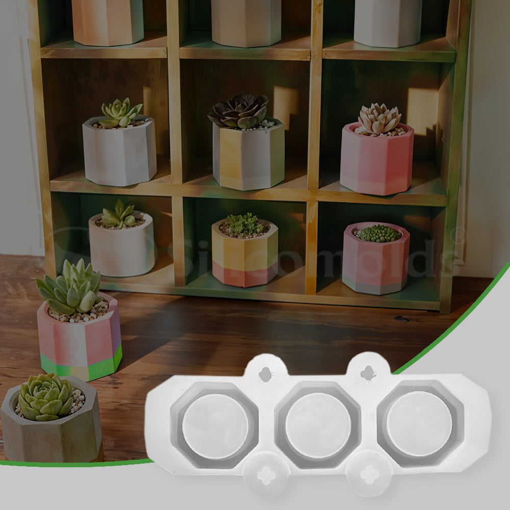 SILICOMOLDS - 3 in 1 PLANTER / ICE SHOT GLASS/CONCRETE MOLD - URP162-PM